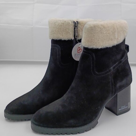 Blondo Tia Black Boot with Cream Faux Fur Women's Size 6.5, 8.5, 9, 9.5, 10 - Picture 3 of 5